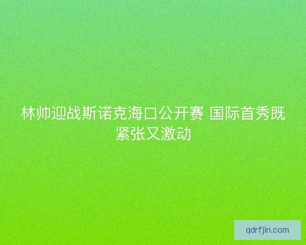 林帅迎战斯诺克海口公开赛 国际首秀既紧张又激动